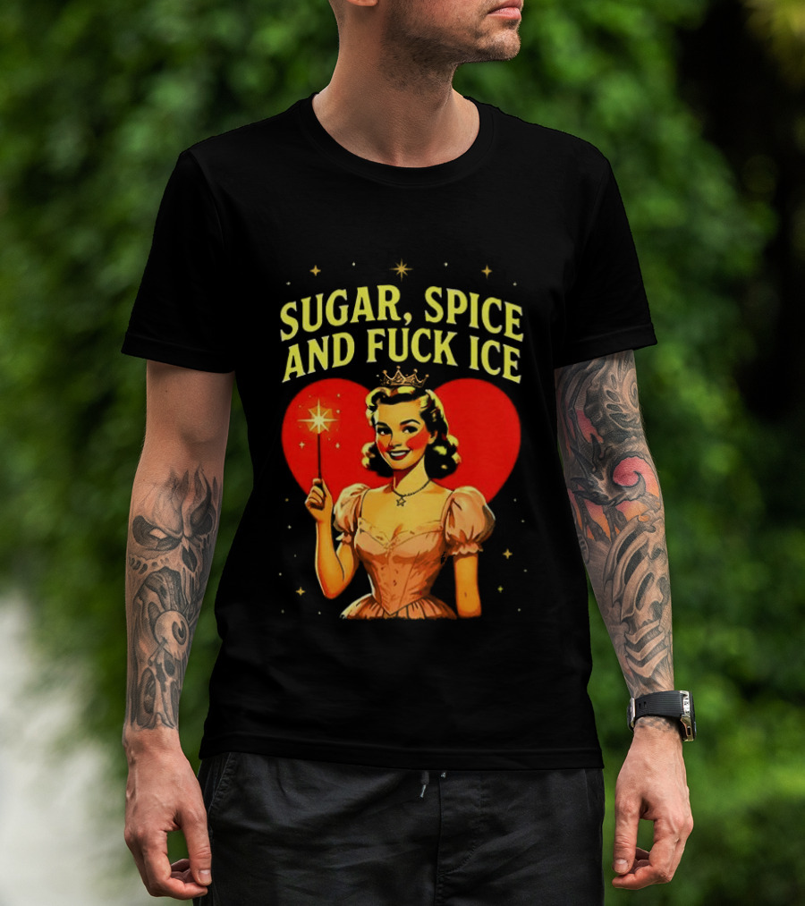 Sugar Spice And Fuck ICE Fairy Heart Caricature T-Shirt