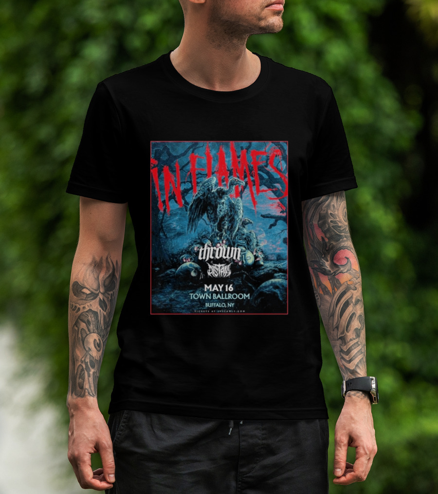 In Flames May 16 2026 Buffalo NY Town Ballroom Concert Thrown Orbit Culture T-Shirt
