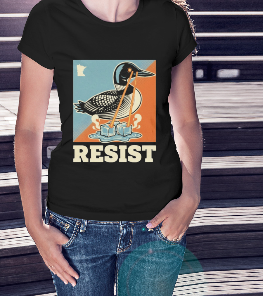 Resist Minneapolis Loon Ice Protest Minnesota T-Shirt