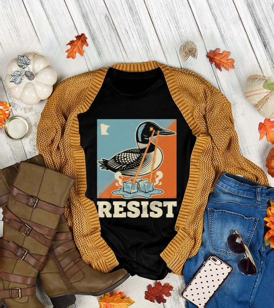 Resist Minneapolis Loon Ice Protest Minnesota T-Shirt