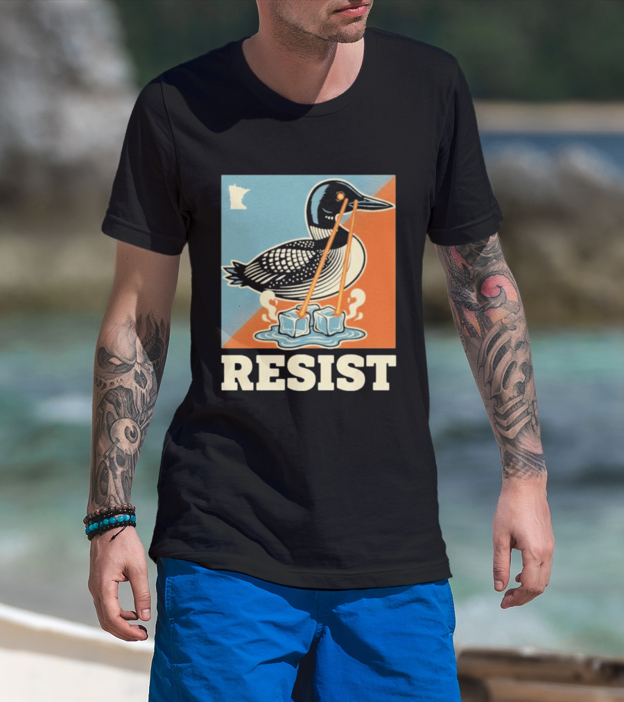 Resist Minneapolis Loon Ice Protest Minnesota T-Shirt