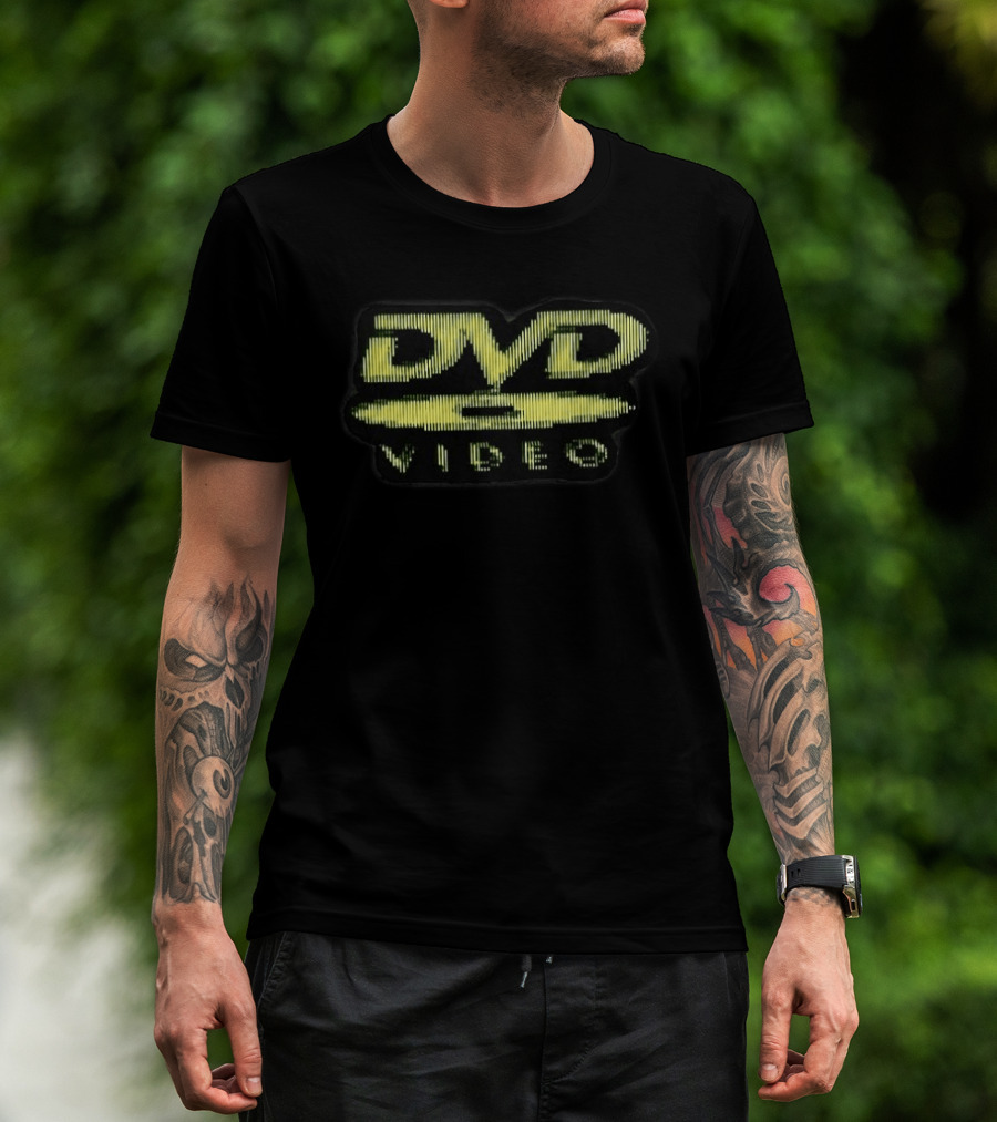 DVD Video Retro Logo Patch T-Shirt