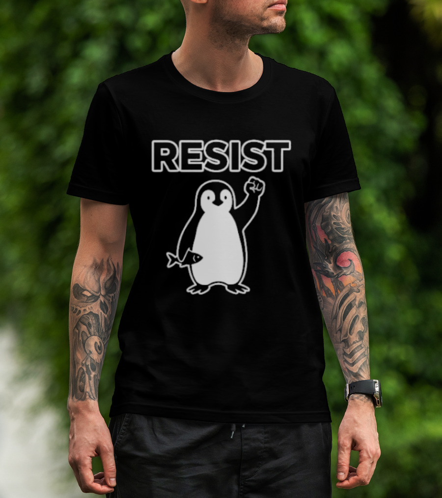Penguin Resist Fist Fish Minnesota T-Shirt