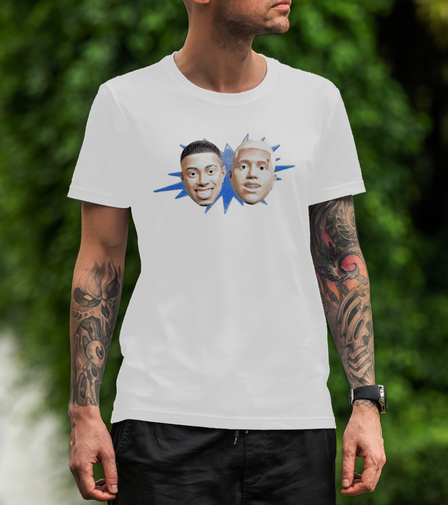 Camiseta ISSO E BRASIL TETO WIU Faces Blue T-Shirt