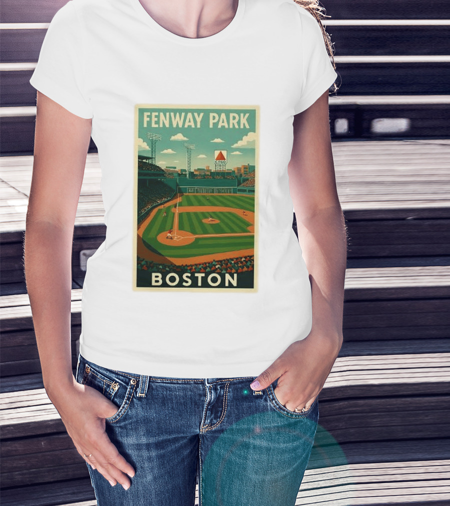 Boston Red Sox Fenway Park Stadium CITGO Sign Baseball Boston T-Shirt