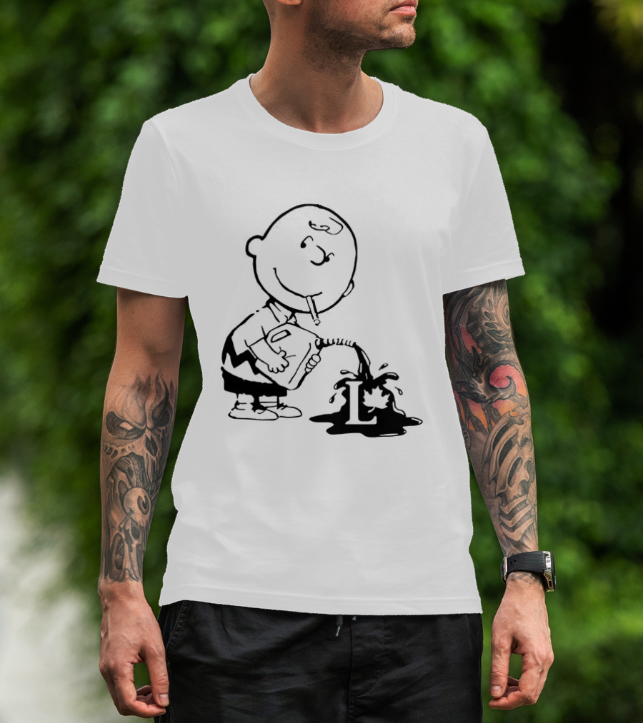 Charlie Brown Watering Flower Political Cartoon T-Shirt