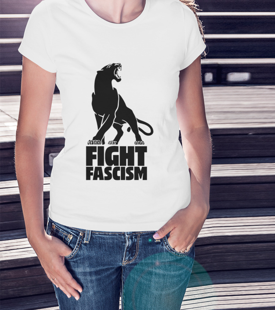 Fight Fascism Panther Roar Black Power Movement T-Shirt