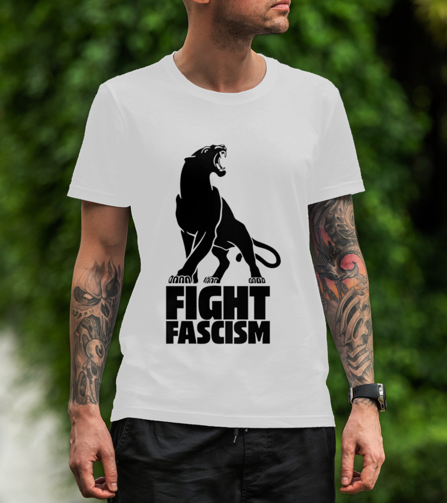 Fight Fascism Panther Roar Black Power Movement T-Shirt