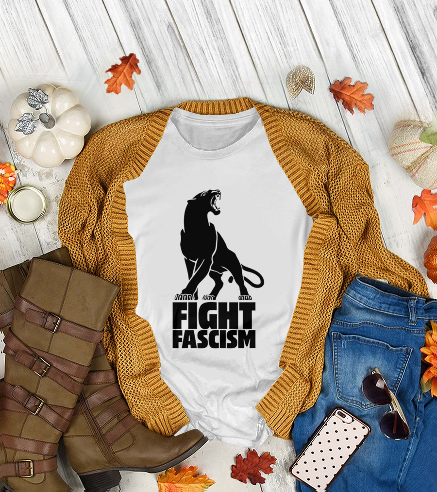 Fight Fascism Panther Roar Black Power Movement T-Shirt