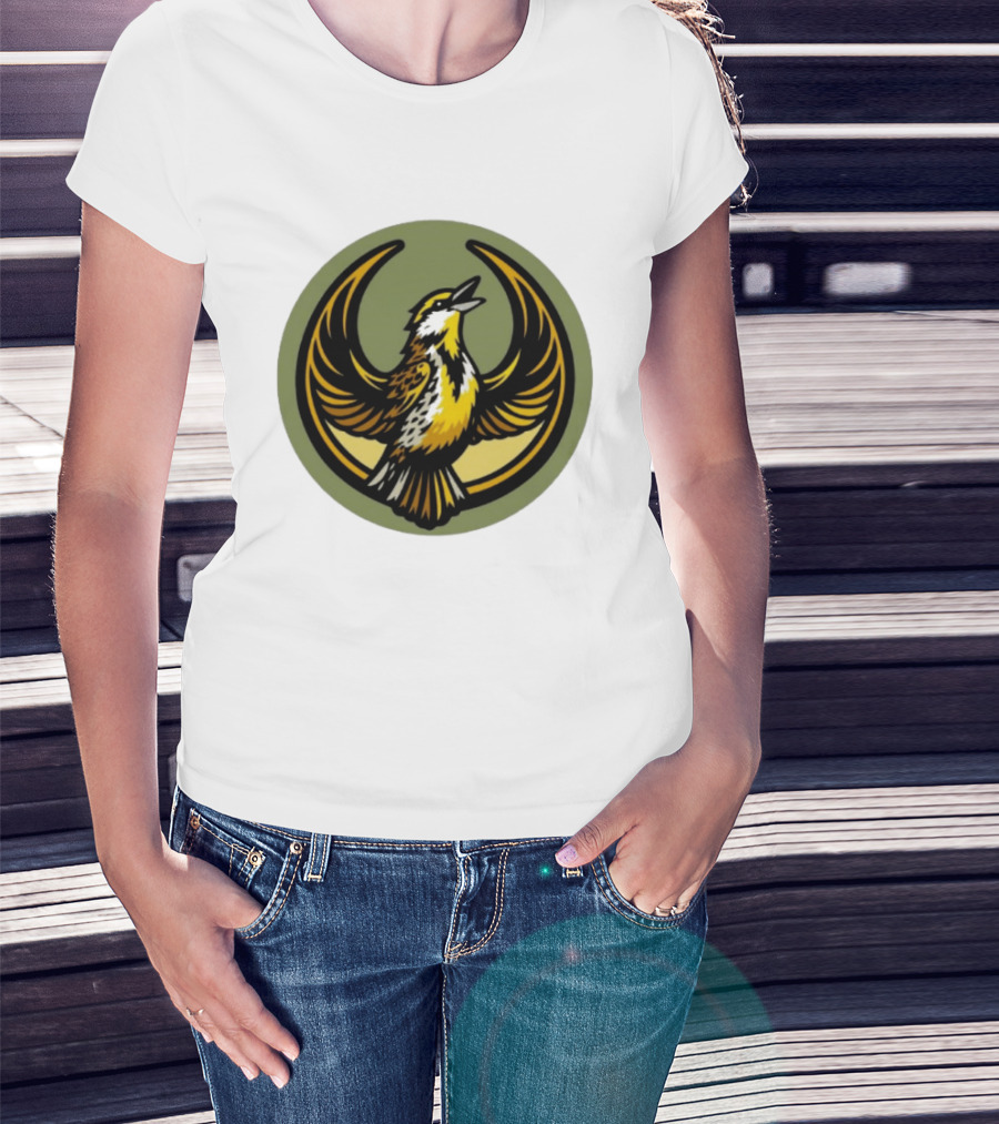 Western Meadowlark Rebel Alliance Icon Star Wars Symbol Bird Motif T-Shirt