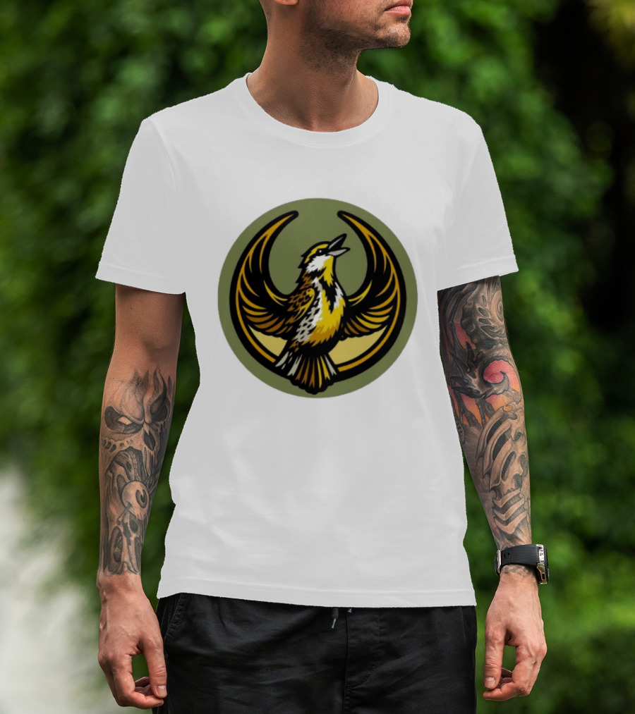 Western Meadowlark Rebel Alliance Icon Star Wars Symbol Bird Motif T-Shirt