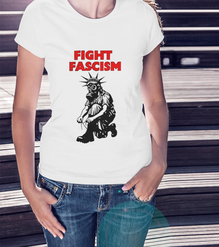 Fight Fascism Liberty Not Fascism Abolish ICE T-Shirt