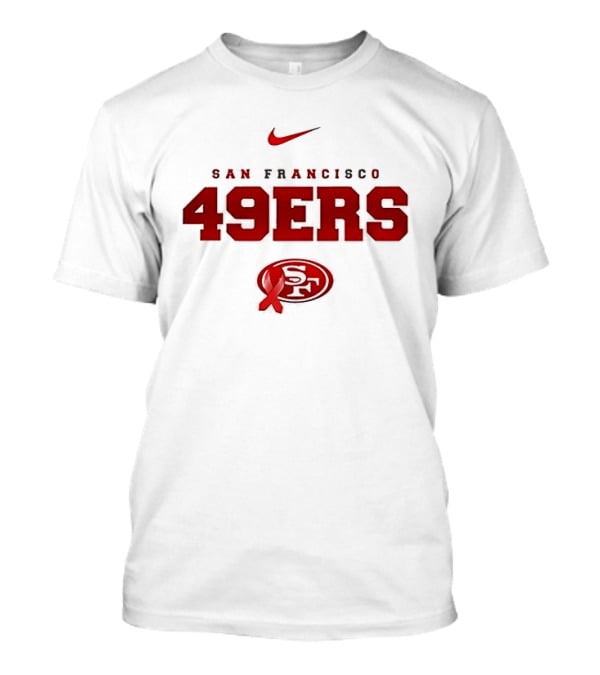 San Francisco 49ers February Red American Heart Month Nike Collaboration T-Shirt