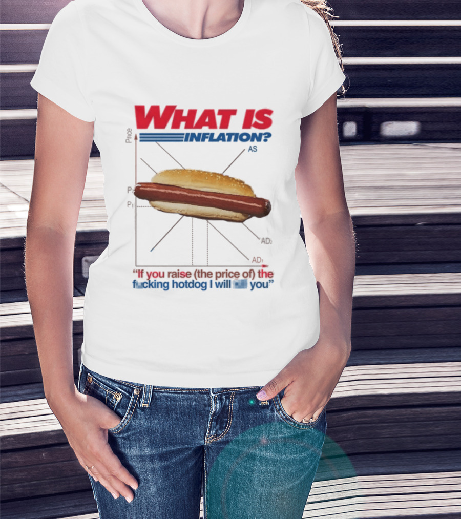 What Is Inflation Hot Dog Graph AS AD Humor T-Shirt