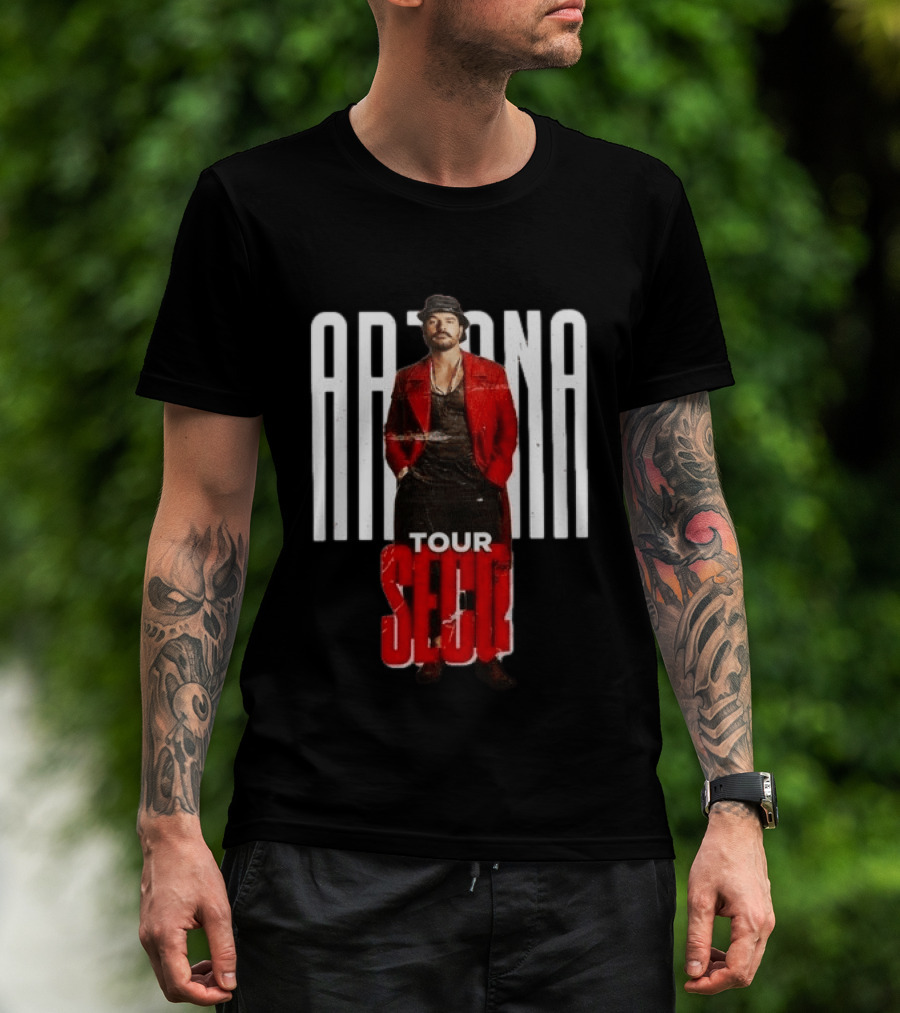Arjona SECO Tour 2026 Red Jacket Black Hat T-Shirt