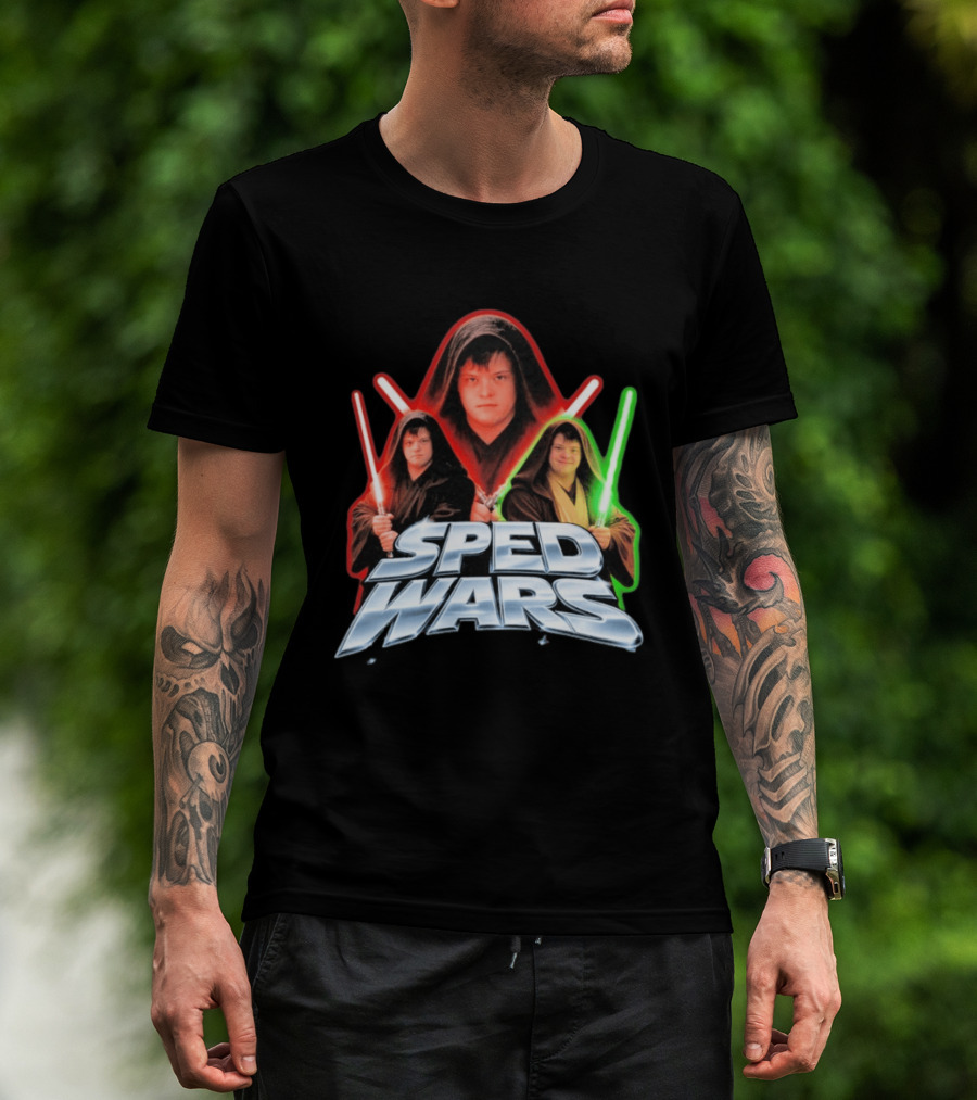 SPED WARS Lightsaber Down Syndrome Jedi T-Shirt