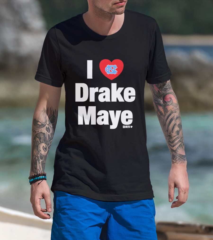 North Carolina Tar Heels I Heart Drake Maye UNC T-Shirt