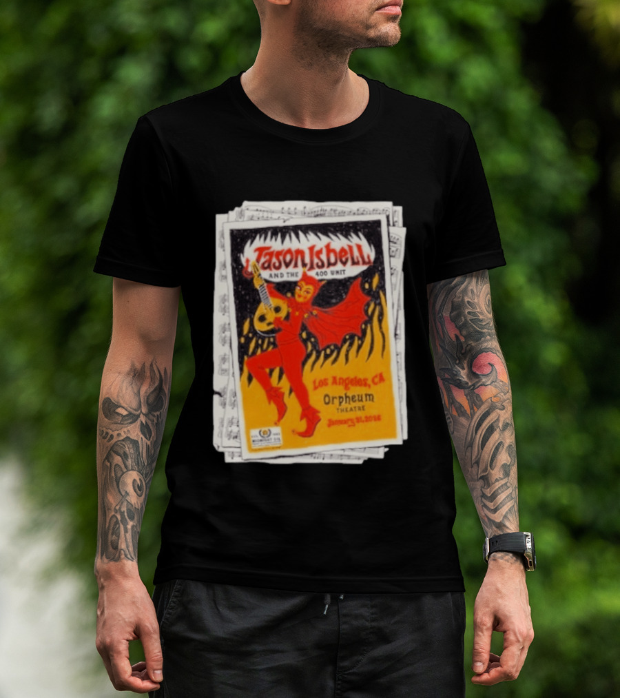 Jason Isbell And The 400 Unit Orpheum Theatre Los Angeles CA January 31 2026 Show T-Shirt