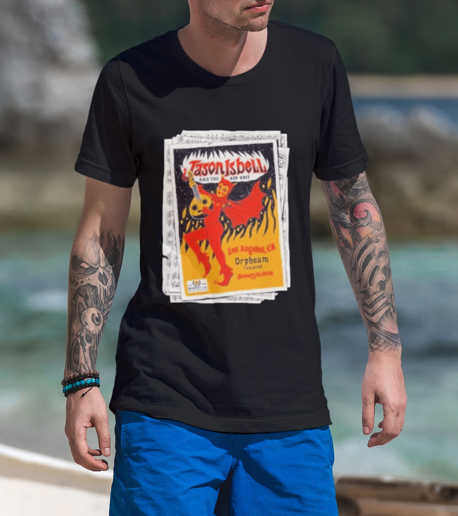 Jason Isbell And The 400 Unit Orpheum Theatre Los Angeles CA January 31 2026 Show T-Shirt