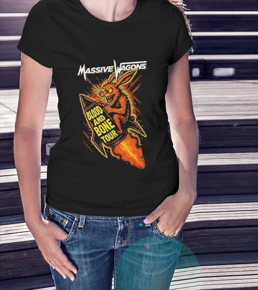 Massive Wagons Blood And Bone European Tour Rocket Demon T-Shirt