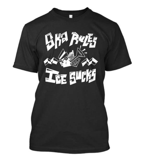 Ska Rules ICE Bucks Music Horns Checkered T-Shirt