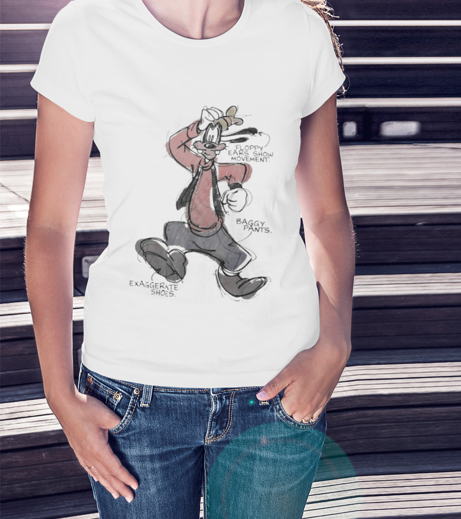 Goofy Floppy Ears Movement Baggy Pants Exaggerated Shoes T-Shirt
