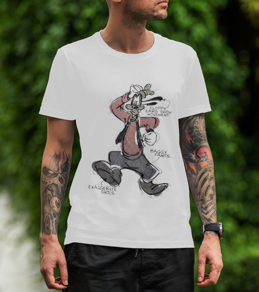 Goofy Floppy Ears Movement Baggy Pants Exaggerated Shoes T-Shirt