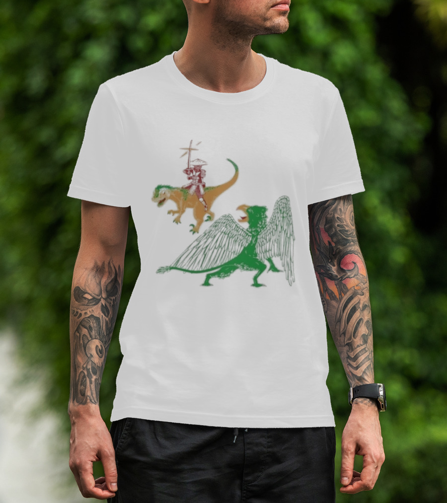 Jack Black Monster Tag Dinosaur And Griffin Fantasy T-Shirt