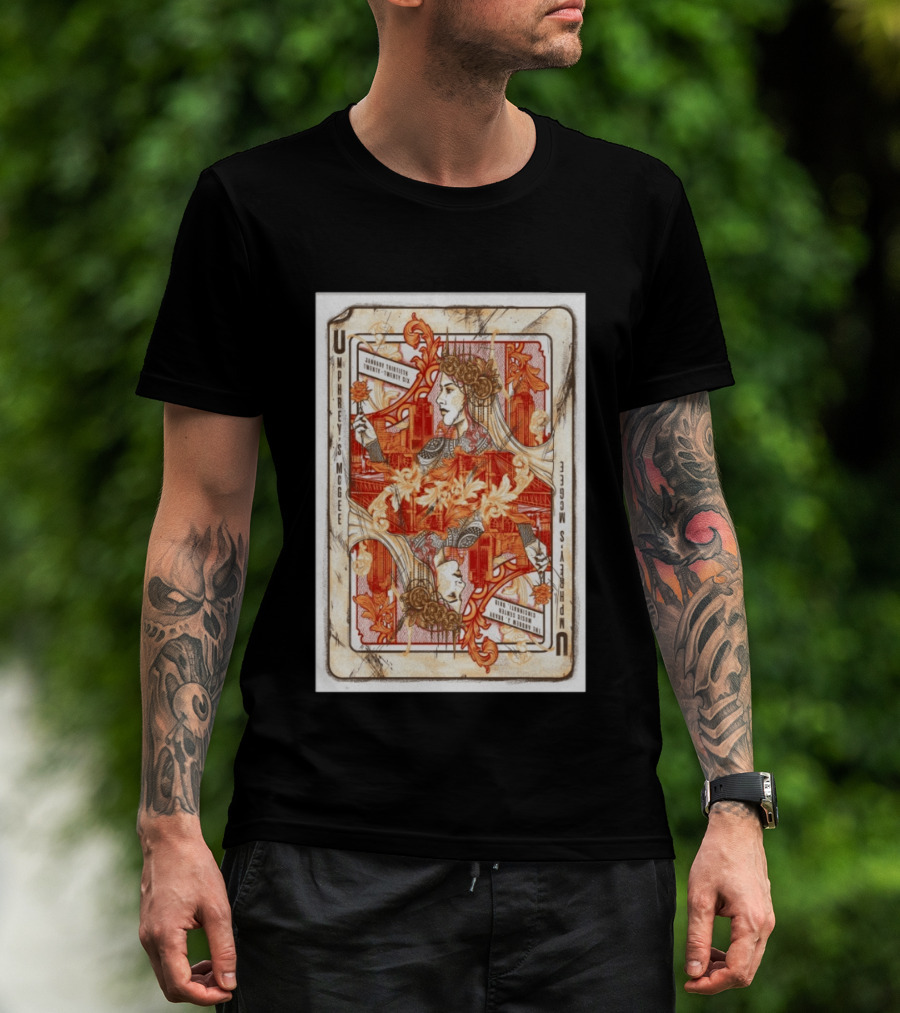 Umphrey's McGee The Andrew J Brady Music Center Cincinnati January 30 Twenty Six Playing Card Art Nouveau T-Shirt