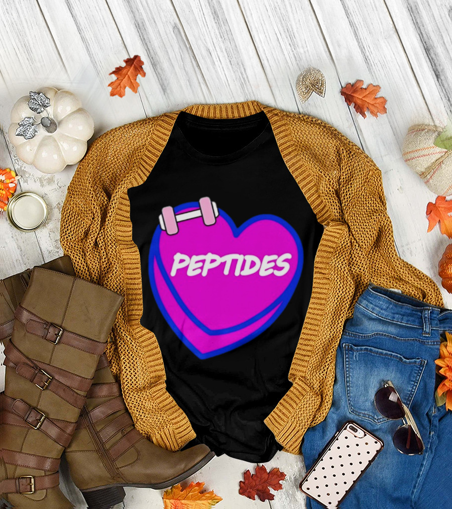 Valentines Day Sweet Hearts Love Peptides Candy Workout T-Shirt