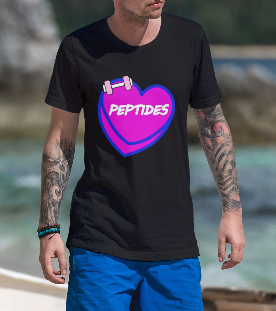 Valentines Day Sweet Hearts Love Peptides Candy Workout T-Shirt