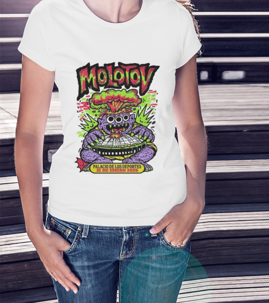 Molotov Palacio De Los Deportes 31 De Enero 2026 Explosive Monster T-Shirt