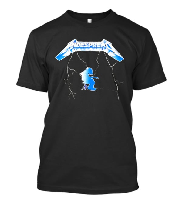 Widespread Panic Ride The Mikey 80's Metallica Font Shadow T-Shirt