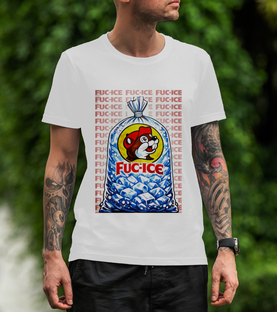 Buc Ee's Fuc Ice Parody Bag Of Ice T-Shirt