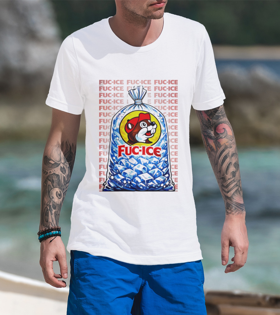 Buc Ee's Fuc Ice Parody Bag Of Ice T-Shirt