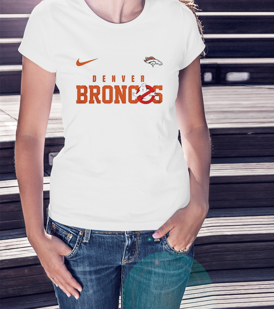 Nike Denver Broncos Ghostbusters Crossover Who Ya Gonna Call T-Shirt