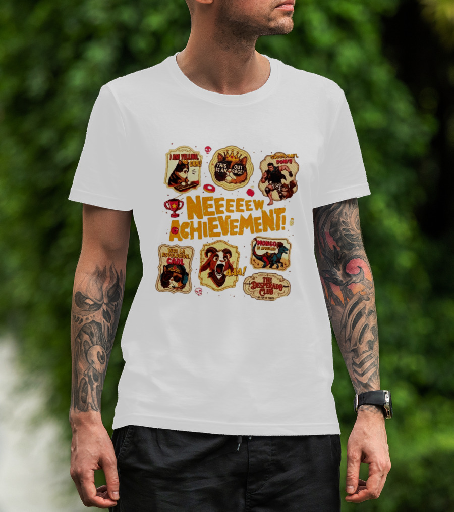 Neeeeew Achievement Viva La Revolucion Carl Goddamnit Donut Mongo The Desperado Club T-Shirt