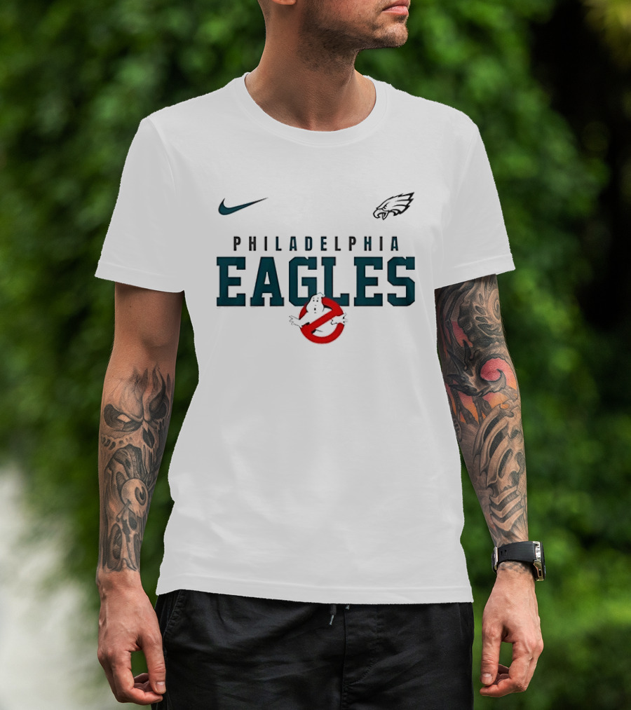 Philadelphia Eagles Ghostbusters Nike Collaboration Who Ya Gonna Call T-Shirt