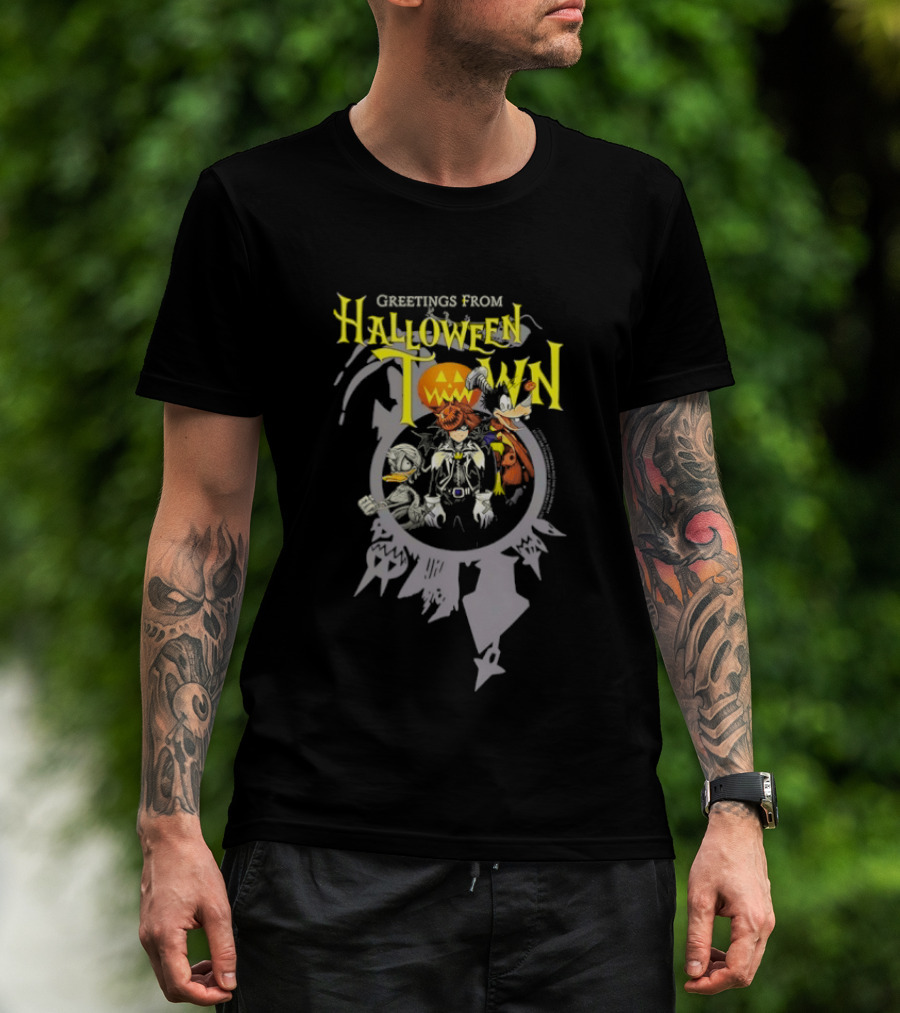 Greetings From Halloween Town Disney Kingdom Hearts Graphic Adventure T-Shirt