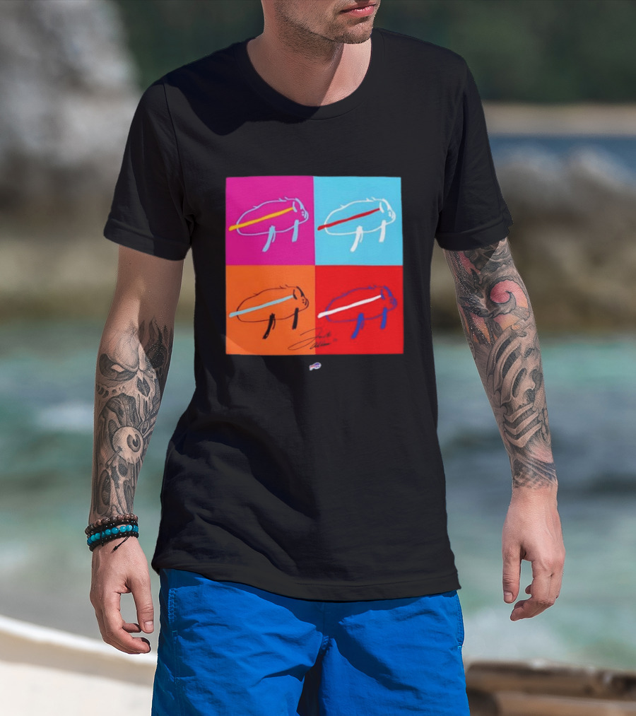 New Era Buffalo Bills Multi Color Billustration Pop T-Shirt