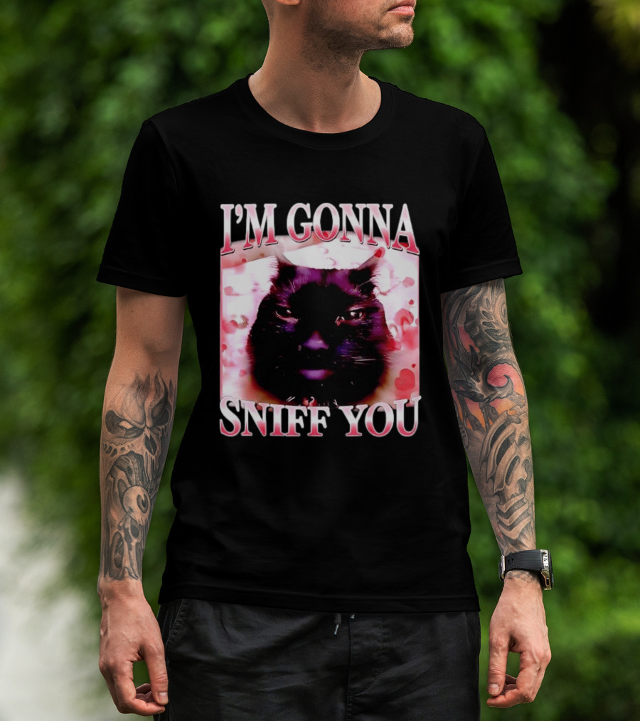 I'm Gonna Sniff You Cat Meme Valentine Aesthetic T-Shirt