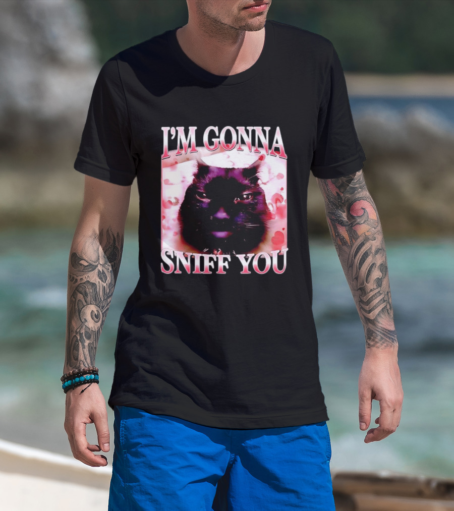 I'm Gonna Sniff You Cat Meme Valentine Aesthetic T-Shirt