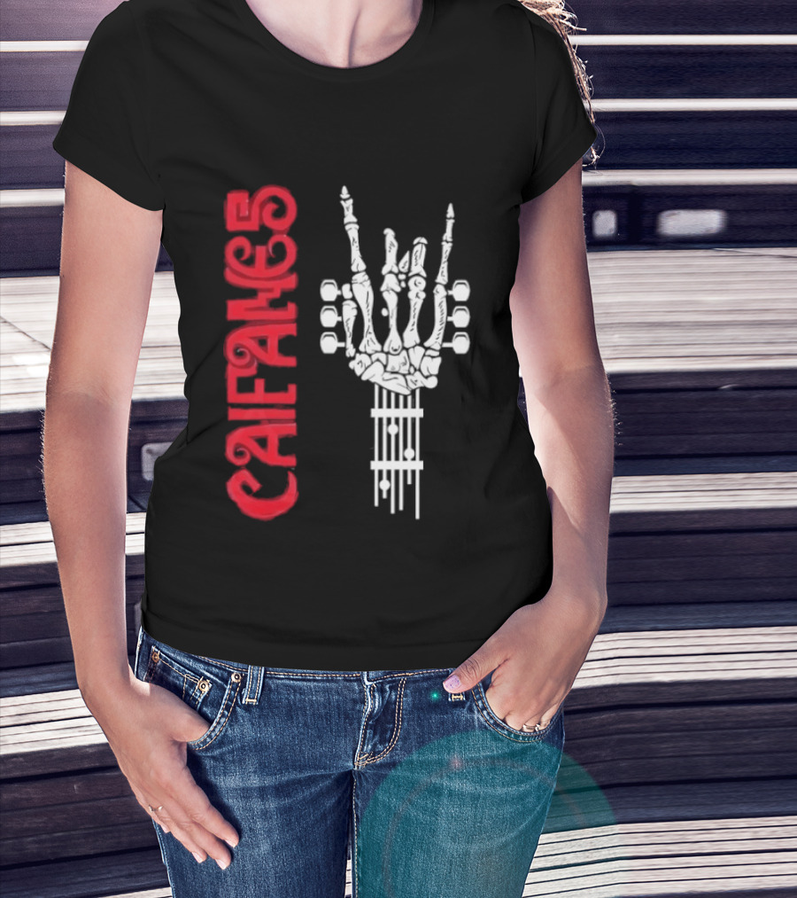 CAIFANES Skull Guitar Rock Silence T-Shirt