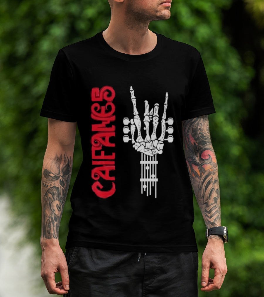 CAIFANES Skull Guitar Rock Silence T-Shirt