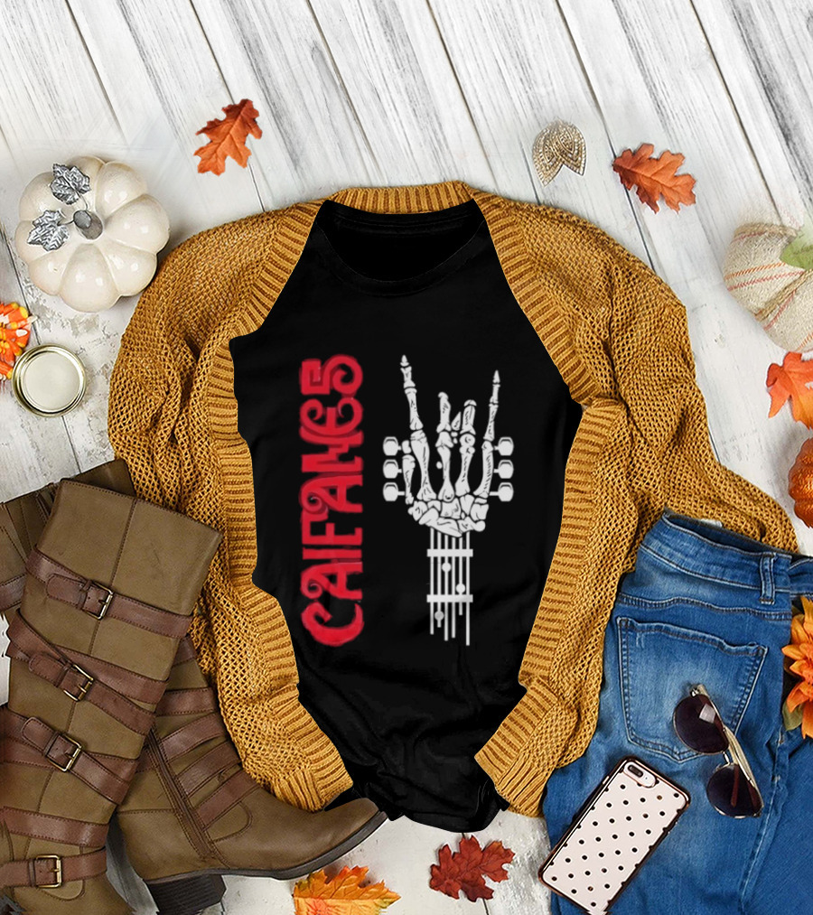 CAIFANES Skull Guitar Rock Silence T-Shirt