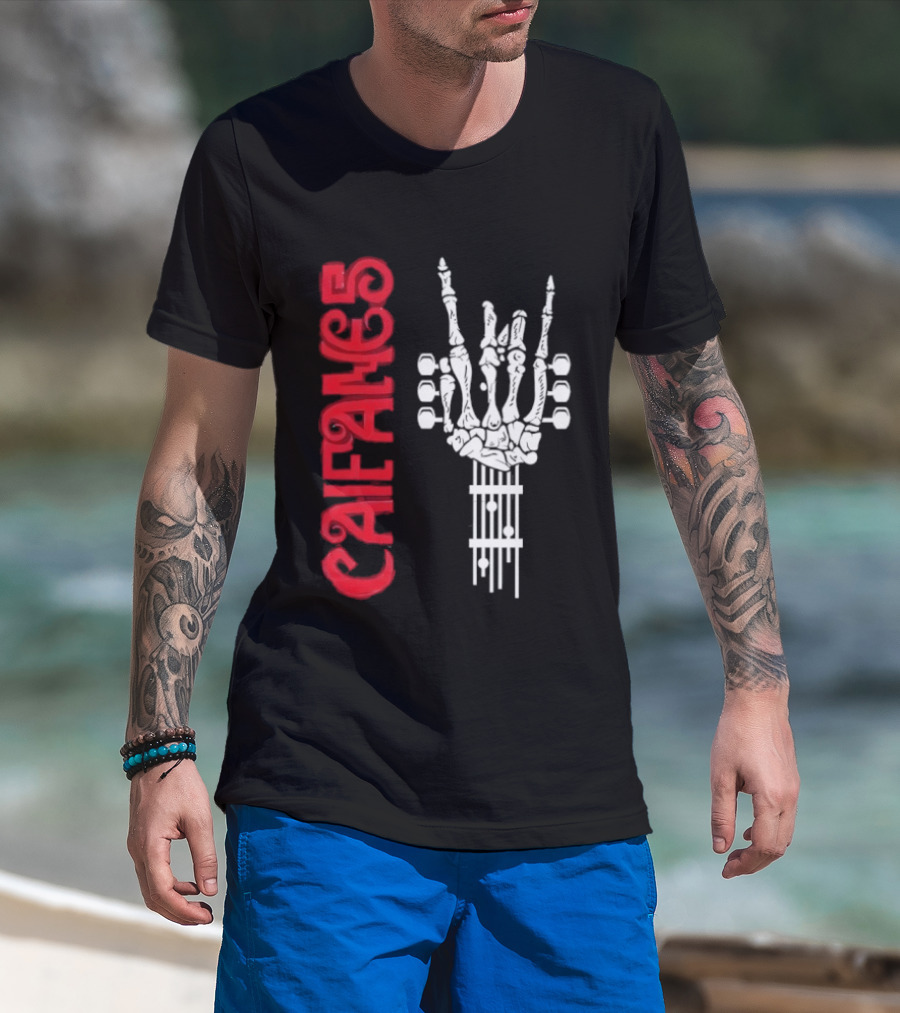 CAIFANES Skull Guitar Rock Silence T-Shirt