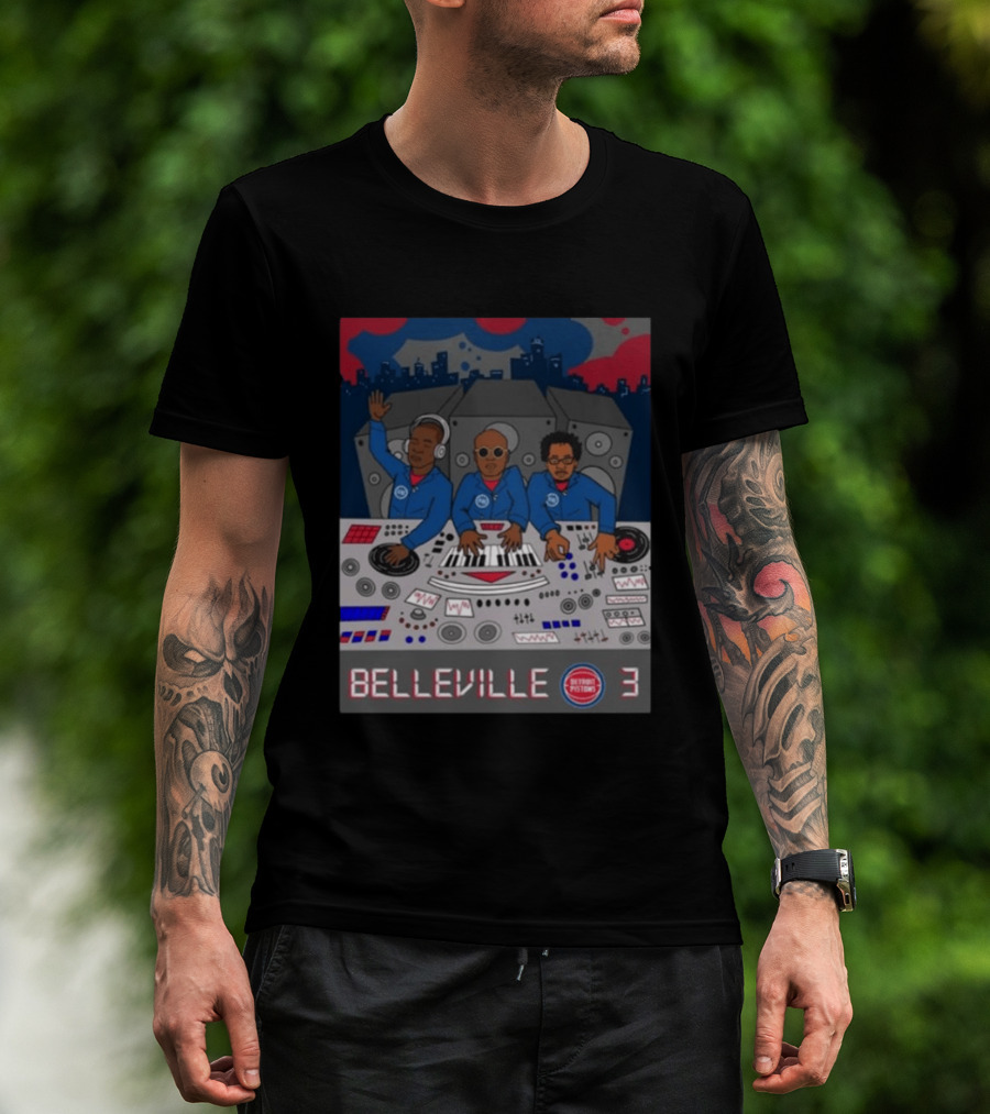 Belleville 3 Detroit Pistons Music T-Shirt