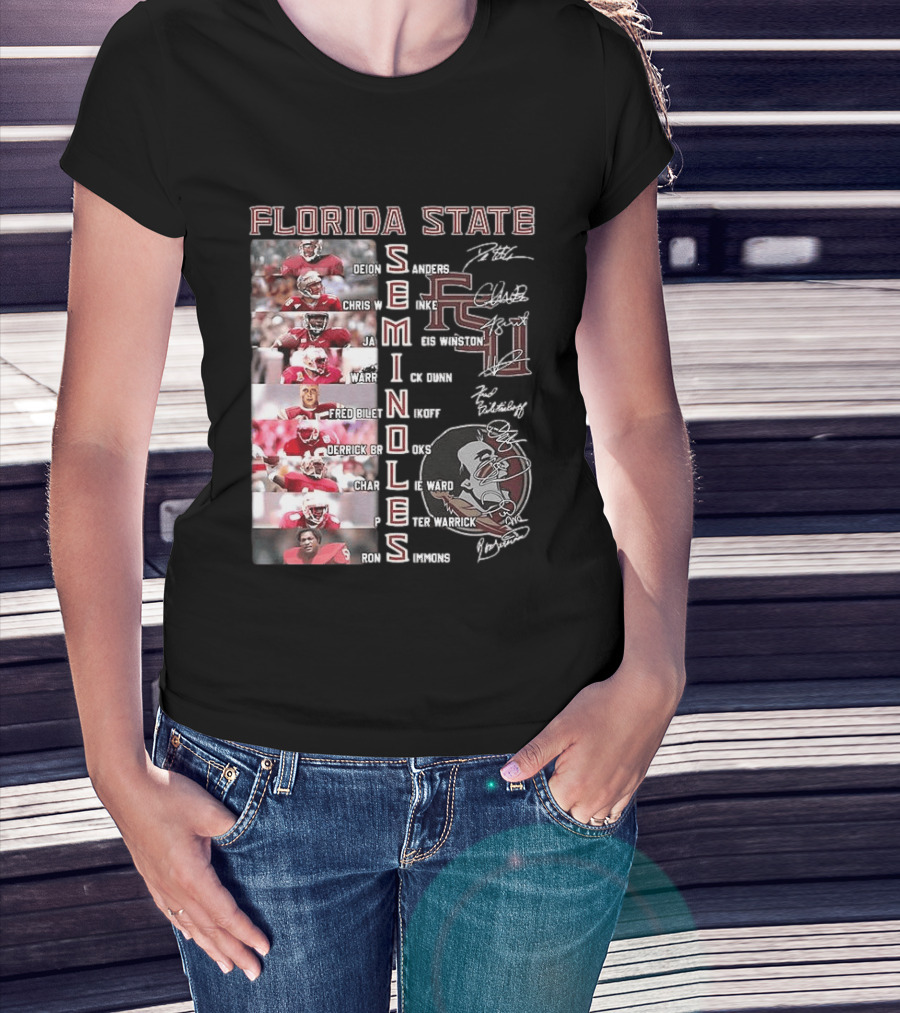 FSU Seminoles Football Player College Name And Thank You For The Memories T-Shirt