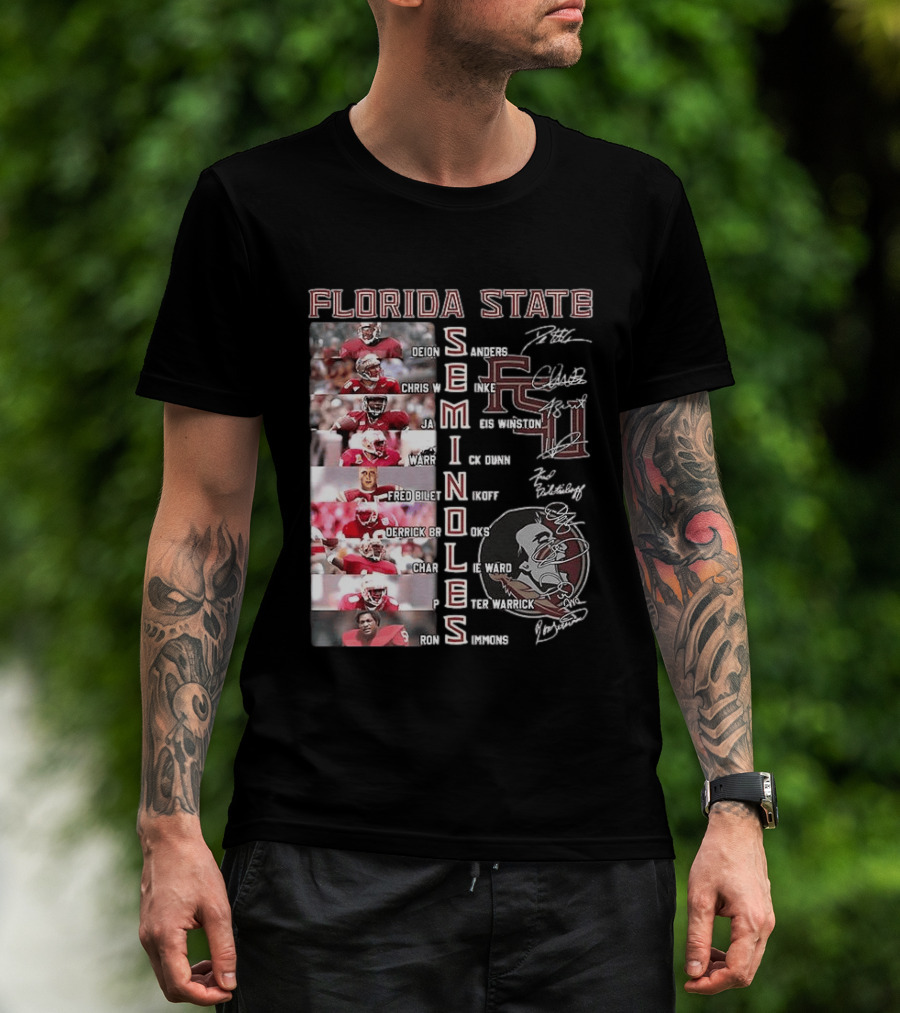 FSU Seminoles Football Player College Name And Thank You For The Memories T-Shirt