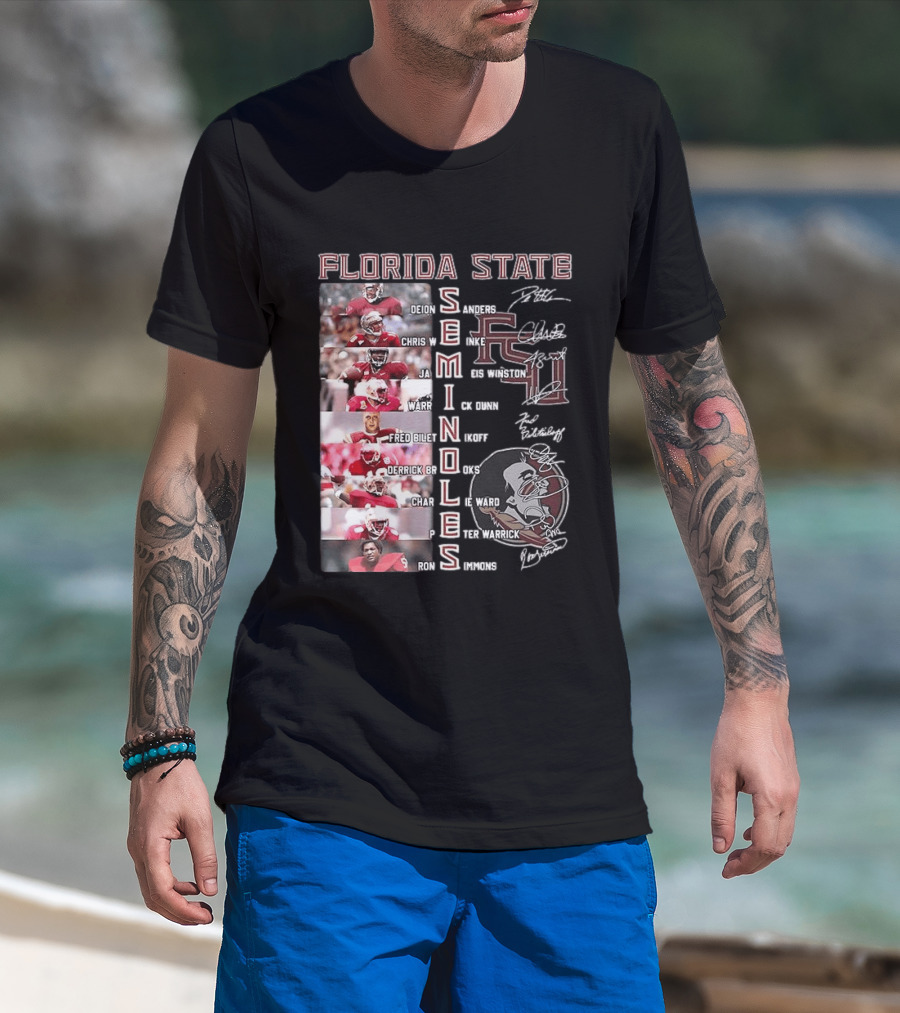 FSU Seminoles Football Player College Name And Thank You For The Memories T-Shirt